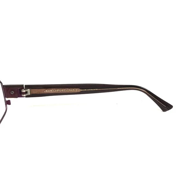 Jean Lafont Eyeglasses Frames DIANE 783 Purple Rectangle Wire Rim 52-19-130